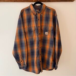 Carhartt—Flame Resistant Long-Sleeve Plaid Workwear Shirt (Size XL)
